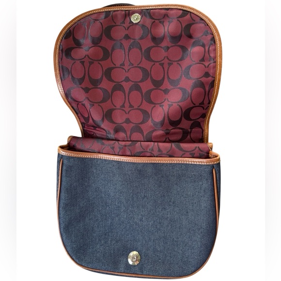 Coach Varsity Stripe Denim Crossbody
Handbag With COA - Picture 7 of 9